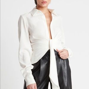 White Button-down Blouse - Choosy